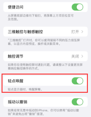 昭觉苹果授权维修站分享iPhone轻点无法唤醒怎么办